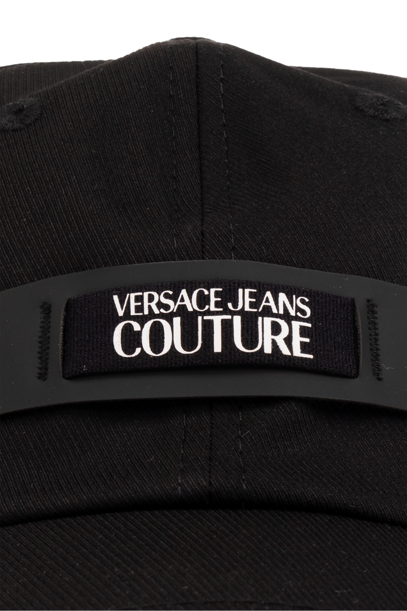 Black Baseball cap with logo Versace Jeans Couture